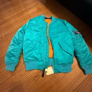 Blue Alpha industries bomber jacket